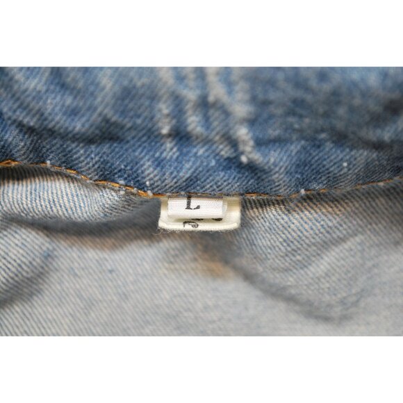 Axis Lab Distressed Ripped Denim Jacket w/Accent Zippers Size Large - Picture 7 of 16